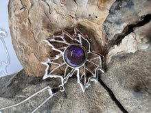 Load image into Gallery viewer, ammolite pendant canadian leaf
