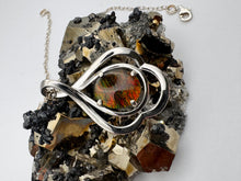 Load image into Gallery viewer, silver ammolite pendant