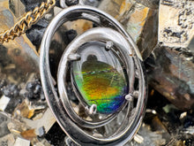 Load image into Gallery viewer, silver ammolite pendant