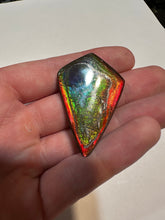 Load image into Gallery viewer, Beautiful hand-polished two sided Ammolite with a unique and vibrant appearance