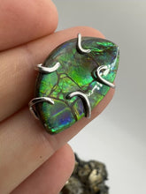 Load and play video in Gallery viewer, Freeform silver ammolite pendant