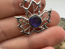 Load and play video in Gallery viewer, ammolite pendant canadian leaf