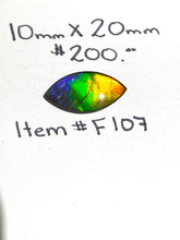 Load image into Gallery viewer, AAA+ very intense bright Rainbow Ammolite gemstone 10x20