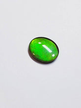 Load image into Gallery viewer, Ammolite calibrated triplet 14x12 green cabochon 1pc (x34)