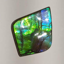 Load image into Gallery viewer, Purple/green/blue very beautiful AAA ammolite cabochon gemstone 50x38mm collector grade