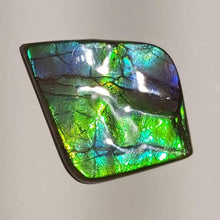 Load image into Gallery viewer, Purple/green/blue very beautiful AAA ammolite cabochon gemstone 50x38mm collector grade