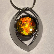 Load image into Gallery viewer, Ammolite pendant Sterling Silver Dragons eye setting