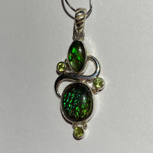 Load image into Gallery viewer, Ammolite pendant Sterling Silver with citrine (chain not included)