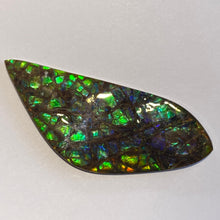 Load image into Gallery viewer, Beautiful multicoloured dragonskin free form ammolite gemstone 69x28 mm