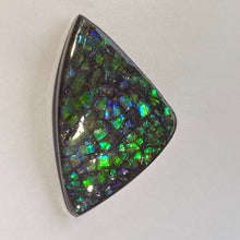 Load image into Gallery viewer, Beautiful purple/green dragonskin free form ammolite gemstone 64x41 mm