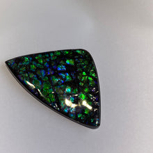 Load image into Gallery viewer, Beautiful purple/green dragonskin free form ammolite gemstone 64x41 mm