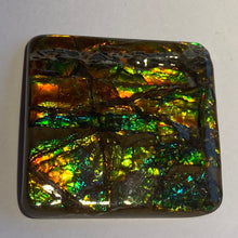 Load image into Gallery viewer, Beautiful bright golden multicoloured ammolite 40x38 mm