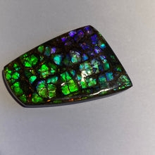 Load image into Gallery viewer, Rare pink/purple/green with spots of ember orange and red dragon skin ammolite