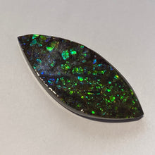 Load image into Gallery viewer, Beautiful green blue sparkling dragon skin free form ammolite gemstone 58x25mm
