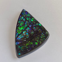 Load image into Gallery viewer, Beautiful purple/green dragonskin free form ammolite gemstone 64x41 mm