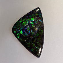 Load image into Gallery viewer, Beautiful purple/green dragonskin free form ammolite gemstone 64x41 mm