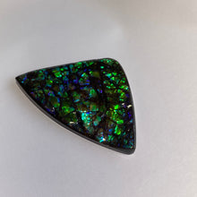 Load image into Gallery viewer, Beautiful purple/green dragonskin free form ammolite gemstone 64x41 mm