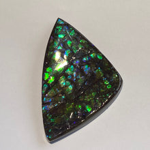 Load image into Gallery viewer, Beautiful purple/green dragonskin free form ammolite gemstone 64x41 mm