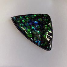 Load image into Gallery viewer, Beautiful purple/green dragonskin free form ammolite gemstone 64x41 mm