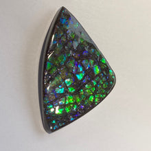 Load image into Gallery viewer, Beautiful purple/green dragonskin free form ammolite gemstone 64x41 mm