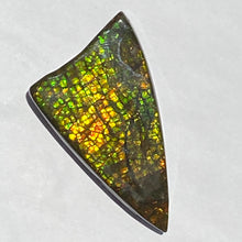 Load image into Gallery viewer, Beautiful golden/green/orange dragon skin ammolite 45x25 mm