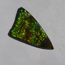 Load image into Gallery viewer, Beautiful golden/green/orange dragon skin ammolite 45x25 mm