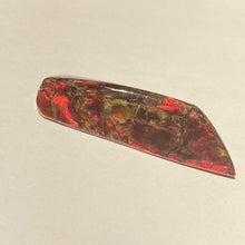 Load image into Gallery viewer, Pearlescent glowing red ammolite free form 37x20x10 mm