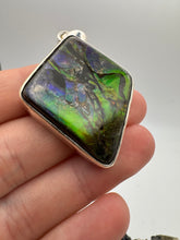 Load image into Gallery viewer, polished ammolite pendant
