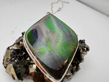Load image into Gallery viewer, polished ammolite pendant
