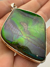 Load image into Gallery viewer, polished ammolite pendant
