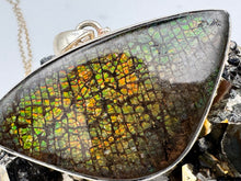 Load image into Gallery viewer, large ammolite pendant
