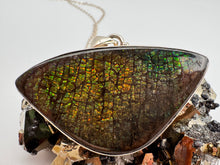 Load image into Gallery viewer, large ammolite pendant
