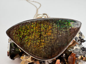 large ammolite pendant