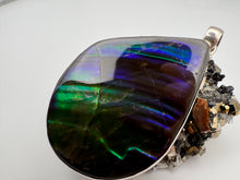 Load image into Gallery viewer, polished ammolite pendant
