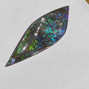 Beautiful purple/green/blue dragon skin ammolite 86x30 mm