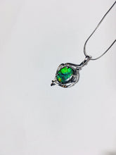 Load image into Gallery viewer, Ammolite pendant sterling silver setting

