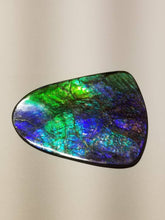 Load image into Gallery viewer, Very Large Collector piece purple/blue/green ammolite Gemstone  100x76mm 6O - thickness 5mm
