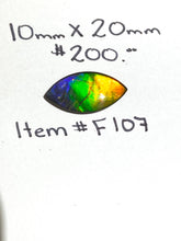 Load image into Gallery viewer, AAA+ very intense bright Rainbow Ammolite gemstone 10x20

