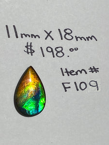 Rainbow ammolite gemstone
