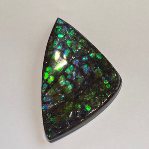 Beautiful purple/green dragonskin free form ammolite gemstone 64x41 mm